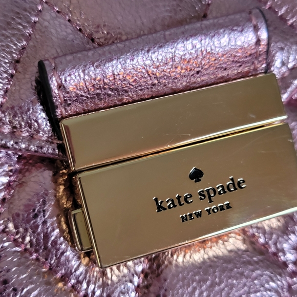 Kate Spade  Carey Metallic Quilted Micro Flap Crossbody bag - Picture 8 of 10